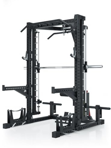 ATLETICA R7 Nemesis Stack Weight Rack à Squat avec multipresse et Traction de 95 kg et Station de Levage de Deadlift Taille 203 cm