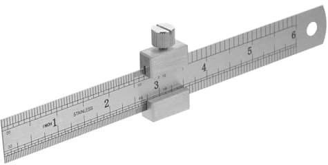 Lurrose 1 Ensemble Règle De Plaque En Acier Épaissie Architecte Règle à L'échelle Mesure Outil Mètre Rigide Règle En Vrac Souverain S'arrête Règle De Machiniste Acier Inoxydable