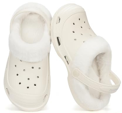 Pyrathon Femme Hiver Sabots Doublés Pantoufles Chaud Fourrées Chaussures 36-41EU