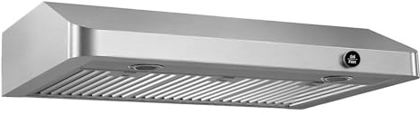 JOCO 36 Inch Under Cabinet Range Hood, 900 CFM Stainless Steel Kitchen Vent Hood, 4-Speed Knob Control C01-36K