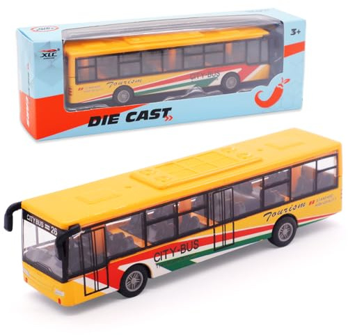 FCXVXCL Bus Jouet Puissance de Friction Voitures Jouets Enfant Mini Voitures À Modèle de Bus Jouets À Partir comme Enfant Cadeau D’Anniversaire Souvenir Typique ou Objet Collection Populaire Jaune