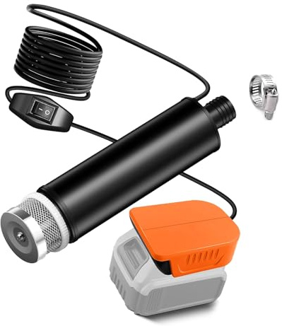 500GPH Powerful Submersibles Sump Pumps 5M Cable for Removing Water from Pond Window Well Rain Barrels Battery Water Pumps