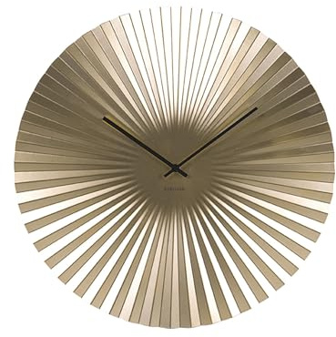 Karlsson Orologio da parete moderno KA5658GD, metallo, oro, 50 x 50 x 3,5 cm