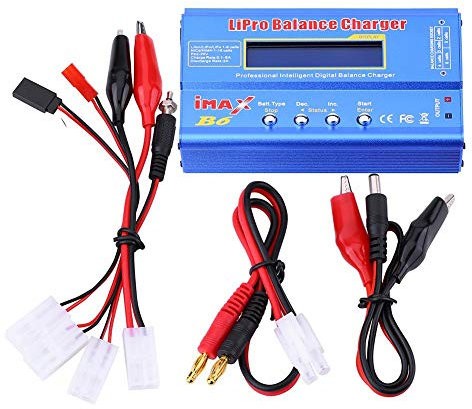 80W RC Charger, Digital Balance 1-6S Lithium Battery Charger, Multi Voltage Support for RC Car Models, Drones, and Hobbyists