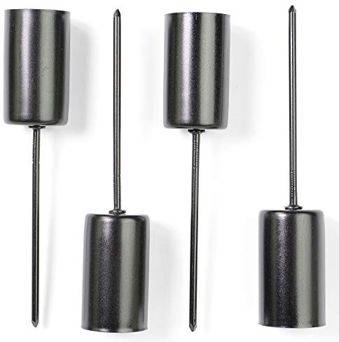 Riffelmacher 10862 - Taper Candle Holder, Metal, 2.3 x 11 cm, Pack of 4, Black, Arrangement, Advent Wreath, Decoration, Christmas