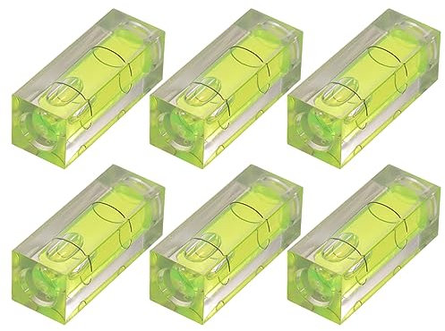 6 Pièces Mini Niveau À Bulle Bulle Bulle Niveau De Poche Carré Instrument De Mesure De La Qualité Petite Bulle De Niveau D'Esprit Pour La Mesure De L'Équilibre(15×15×40Mm)