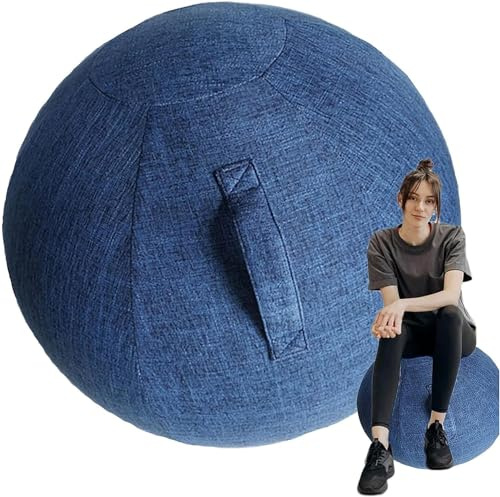 HYLDM Housse de ballon de yoga de 85 cm, accessoires de balle de yoga, protection contre les rayures, housse de ballon d'exercice avec poignée pour ballon de stabilité, ballon de fitness, ballon