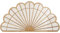 DRW Kopfteil aus Rattan, Natur, halbrund, für Betten bis 150 cm, 154 x 2,5 x 82 cm