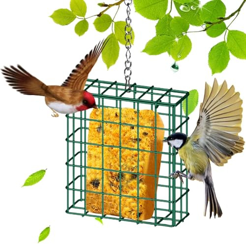 Mangiatoia per uccelli per esterni, per mangime per uccelli in filo di ferro, per alimenti, per giardino, balcone e alberi