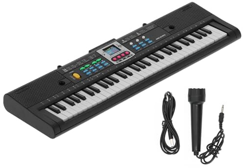 Piano clavier, 61 touches électriques numériques Piano Piano mini électrique Multifonctionnel Studio Toy Microphone Single Instrument pour la pratique Play