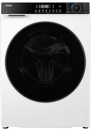 Haier X Series 5 Washer Dryer, 10+6kg, White & Black, A-20%, 1400 RPM