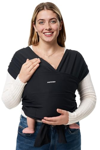 Momcozy Elastisches Tragetuch Baby Neugeborene ab Geburt | Ring Sling Babytragetuch für 3.6-15 kg