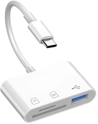 USB C SD-kortläsare, USB C SD-kortadapter, 3-i-1 USB-C-minneskortläsare med Micro SD och USB-A SD-portar, USB-C 2.0-adapter för smartphone surfplatta, kompatibel med Samsung Xiaomi