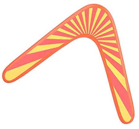 Naroote Wooden Returning Boomerang Professional Handgjord Stallflygning för Utomhusspel Sportleksak, Högstyrka Special Aviation Wood Orange, 13,0x11,8x0,4 Tum