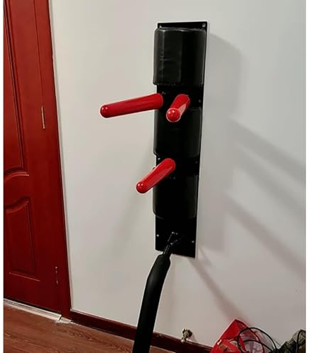 Trä Kung Fu träningsdummy, väggmontering stansning och sparkövning, hållbar träkonstruktion
