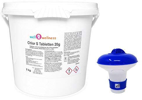 Chlor S Tabletten - schnell lösliche Chlortabs 20g, 5,0 kg Plus Dosierer