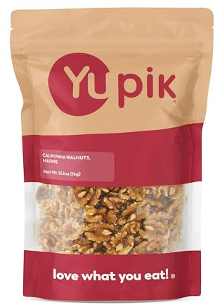 Yupik Raw California Walnuts, Halves & Pieces, 2.2 lb (35.2 oz), Kosher, Gluten-Free, Vegan, Unsalted, Unroasted, Source of Omegas, Healthy Snacks, Nut Topping, Ideal for Baking & Cooking