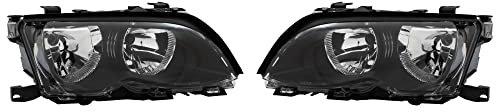 Scheinwerfer Set Satz schwarz 3er E46 Bj. 98-01 H7/H7 inkl. Stellmotoren