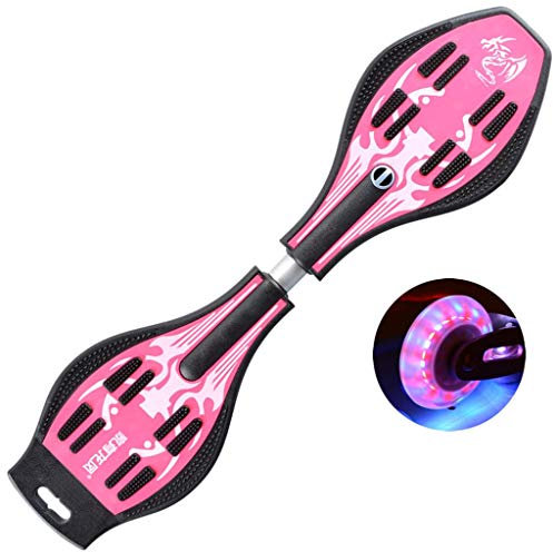 YEENUO Vitality Board Snake Board Waveboard Skateboards Concaved Caster Board Street Plastic Deck Skateboard con Ruedas Light Up Ruedas de PU, Skateboards Street Surfboard Unisex