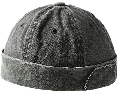 Denim Docker Kepsar Justerbar Hyresvärd Hatt Rullad Manschett Retro Kantlös Mjuk Beanie Sjöman Mössor
