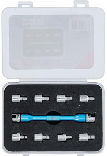 BGS 8361 | Speichenschlüssel | austauschbare Köpfe | für Motorräder | 10-tlg.