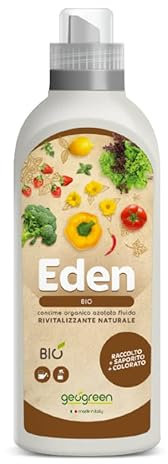 GeoGreen Eden Bio | Borlanda - Concime Organico Azotato Fluido, Rivitalizzante Naturale | 1KG