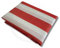 Sonnensegel für den Außenbereich, mit Ringen und Haken zur Befestigung, robust und waschbar, 100 % Polyester, langlebig, bunte Streifen (Rot_Weiß, 200 x 290 cm)