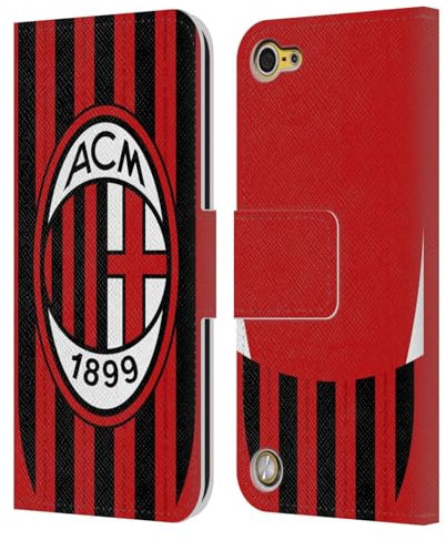 Head Case Designs sous Licence Officielle AC Milan Accueil Kit D'écusson 2024/25 Coque en Cuir à Portefeuille Compatible avec Apple iPod Touch 5G 5th Gen
