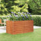 Baziroo Außenbereich Blumenkübel Hochbeet 160x80x77 cm Cortenstahl Kräuterbeet Pflanzenbeet Gemüsebeet Gartenbeet Metall Blumenbeet Raised Bed Pflanzkübel für Draußen Pflanzbeet Rostig