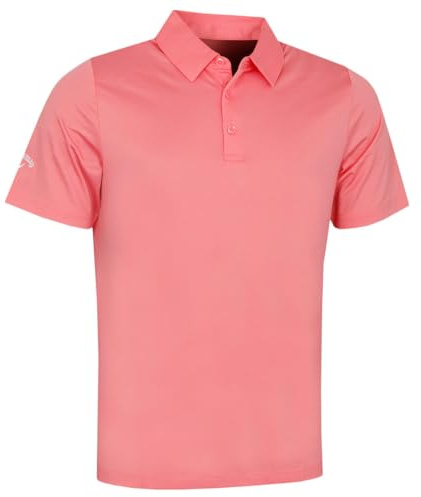 Callaway Golf Mens Swingtech Polo Shirt - Strawberry Pink - M