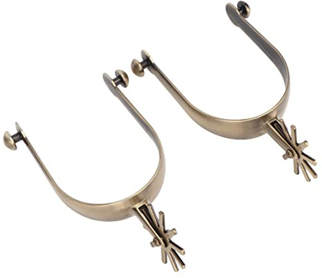 GEERYZHE Les éperons pour Les Bottes de Cowboy, 2pcs Vintage en Alliage de Zinc éperons éperons éperon des Sangles de Cowboy Décoration