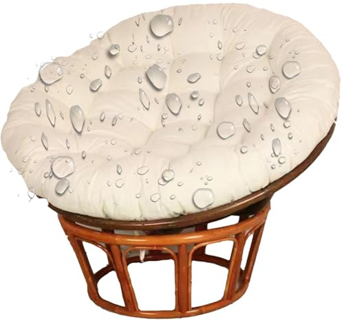 Coussin pour Fauteuil Papasan Doux Épais Coussin pour Loveuse Fauteuil Rond Impermeable, Aocase, 120*120cm