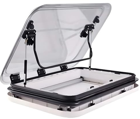 SHEUAO Lucernario per Tetto,Ventilazione Tetto Caravan,Finestra Camper,Oblò Camper con Parasole - Apertura 70° - Tenuta Stagna E Ventilazione,700 * 500mm