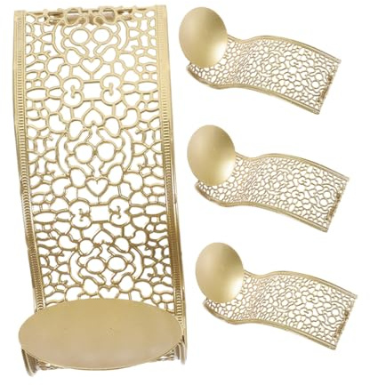 GOOHOCHY 4 Piezas Apliques de Pared Metálicos para Velas Portavelas Colgante de Hierro Robusto Soporte Mural Decorativo para Salón y Dormitorio Diseño Artístico y Elegante para Ambiente