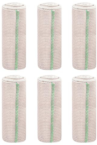 Lot de 6 bandages de soutien élastiques confortables - Bandage de compression respirant pour la stabilité articulaire pendant le sport et la thérapie - Bandage de compression pour restaurer les