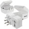 2X Reiseadapter Travel Adapter universal 3-teilig, 150 Laender EU, USA, AUS, UK Stecker, kompakt 64 x 62 x 47mm