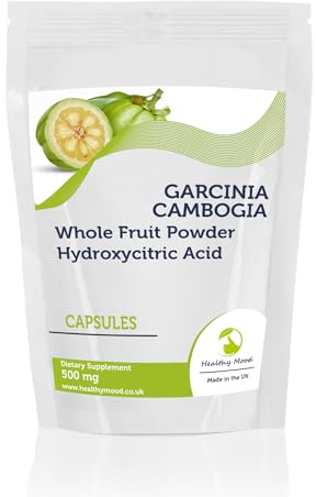 Garcinia Cambogia Whole Fruit Powder 500mg 90 Capsules - LetterBox Friendly UK Fast Delivery -Hydroxycitric Acid HCA Malabar Tamarind