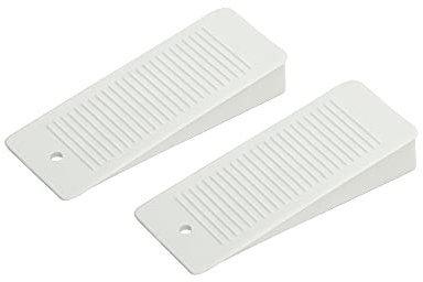 FenixDepot Non-Slip Rubber Door Stopper Wedge, Ideal for Different Floor Types for Home and Office use - Pack of 2 (White)