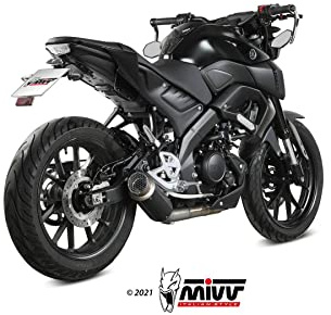 MIVV Impianto completo 1x1 standard GPpro acciaio inox nero compatibile con YAMAHA MT-125 125 cc dal 20