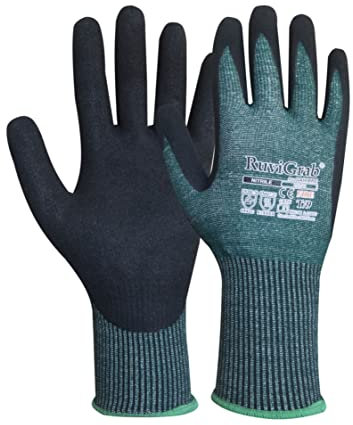RuviGrab - Pack de 3 Guantes de Trabajo anticorte | Guantes para calor por contacto 100º grados | Guantes salpicadura soldadura | Guantes para trabajos pequeñas soldaduras | Talla 8