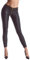 Schwarze Damen Hose Wetlook Legging in schwarz mit Reißverschluss vorne und hinten zu öffnen XL