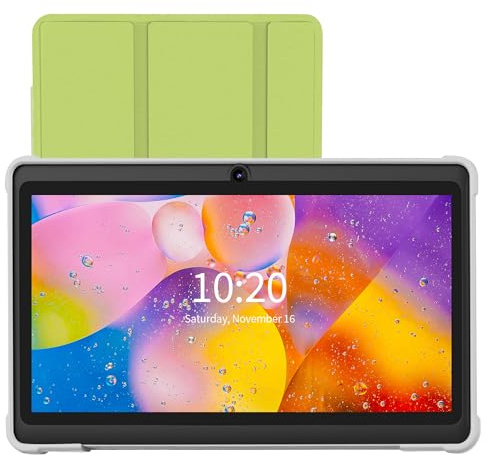 VOLENTEX 7 Inch Tablet, Quad Core Android 13 OS, 32GB ROM, WiFi, Bluetooth, Dual Camera, USB C Tablet PC, 7 Touch Screen IPS HD Display Android PAD(Green)