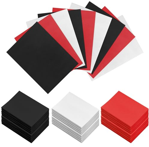 Homgaty 300 Pcs Standard Card Sleeves, Clear Deck Protectors Card Protector Sleeves Trading Card,Magic (Black+Red+White)