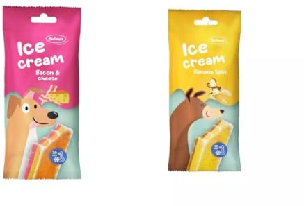 Bubimex hundglass | 24 x 50 Gr, olika smaker | (24 x 50 gram, 12 x bacon och ost och 12 x banandel)