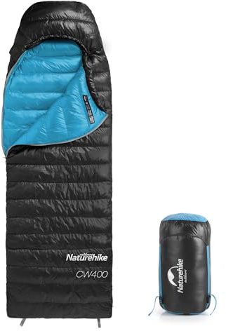 Naturehike Sac de Couchage en Duvet Ultra léger et Portable - Sac de Couchage d'hiver 4 Saisons pour Adultes et Enfants - Camping en Plein air - Randonnée - Voyage avec Sac de Compression 650 FP