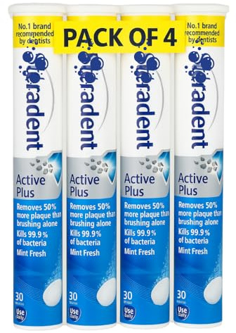 Stera Dent Active Plus Denture Cleaning Tablets – 4 Pack (120 Tablets) + Thank You Card | Bundle by E-FICCI