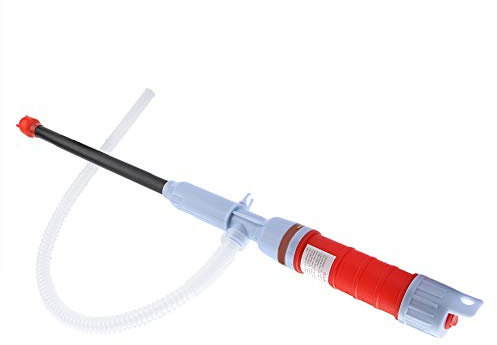 BAOFUYA Batteridriven Flytande överföring Pump Electric Liquid Transfer Siphon Pump Handbränsleöverföringspumpar med Böjbart Sugrör för Vatten, Olja, och Icke-frätande Vätskor, (Röd)