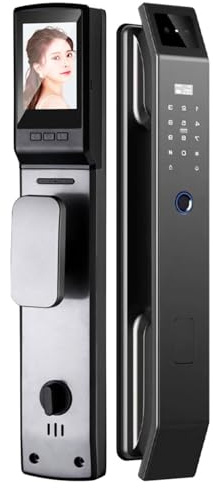 Cerradura De Puerta Inteligente Con Reconocimiento Facial 3D, Cerraduras Inteligentes, Cerradura De Puerta Digital WiFi, Huella Dactilar Biométrica Y Teclado Digital Táctil, For Seguridad De