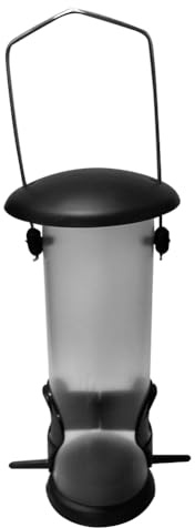 Aide aux oiseaux en PVC - Couvercle de sol en fer - Distributeur de nourriture en plein air - Station suspendue respectueuse de l'environnement pour cour de jardin - Durable et résistante aux