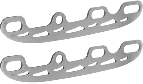 TOYANDONA Lames de Patinage en Acier Inoxydable 253 Mm Taille S, 1 Paire de Lames Remplaçables pour Patins à roulettes Hockey sur Glace, Accessoire Sportif Solide et Compatible Chaussures